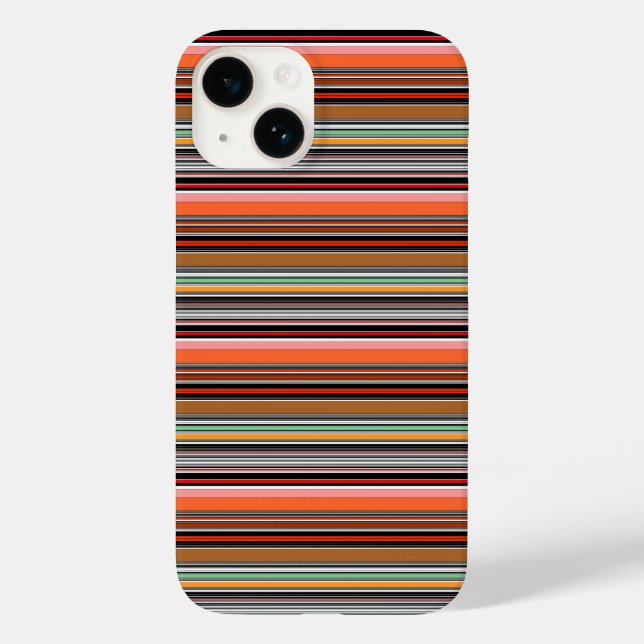 Funda De Case-Mate Para iPhone Lindas rayas coloridas (Reverso )