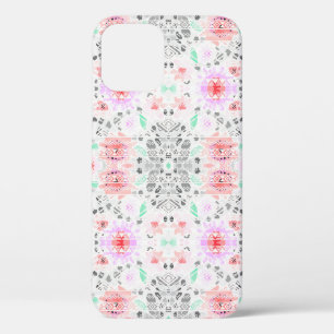 Funda Para iPhone 12 Pro Lindo azteca floral pastel colorido
