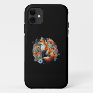 Funda Para iPhone 11 Lindo Estética de Zorro Floral Cottagecore para Ch