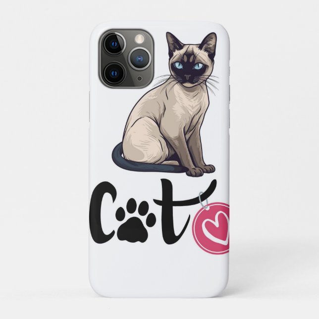Funda De Case-Mate Para iPhone lindo gato (Reverso)
