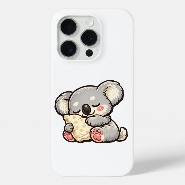 Funda De Case-Mate Para iPhone Lindo Koala Durmiendo con Almohada (Reverso )
