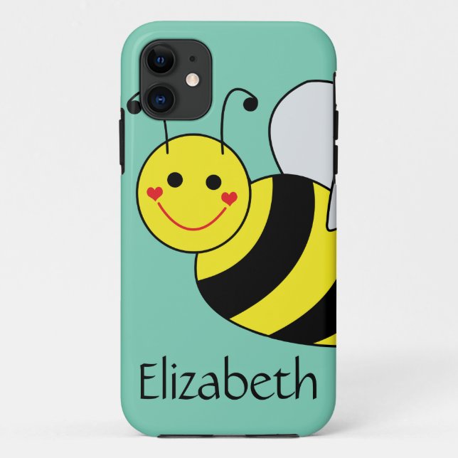Funda De Case-Mate Para iPhone Lindo manosee la abeja personalizada (Reverso)