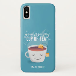 Funda Para iPhone X Lindo mi taza del té el | añade nombre