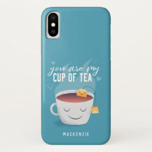 Funda Para iPhone X Lindo mi taza del té el   añade nombre