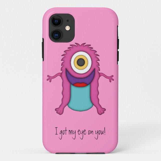 Funda De Case-Mate Para iPhone ¡Lindo Monstruo-Conseguía mi ojo en usted! (Reverso)