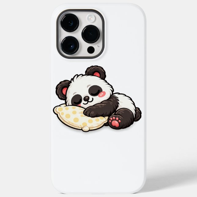 Funda De Case-Mate Para iPhone Lindo Panda Durmiendo con Almohada (Reverso )