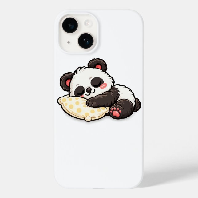 Funda De Case-Mate Para iPhone Lindo Panda Durmiendo con Almohada (Reverso )