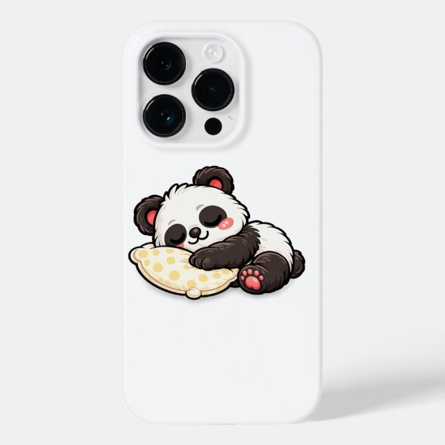 Funda De Case-Mate Para iPhone Lindo Panda Durmiendo con Almohada (Reverso )