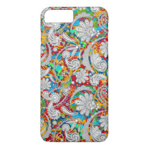 Funda Para iPhone 8 Plus/7 Plus Lindo patrón de cachemira vintage colorido