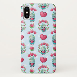 Funda Para iPhone X Lindo patrón floral Mason Jar Hearts