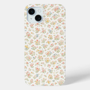 Funda Para iPhone 15 Mini Lindo patrón floral sin costuras pequeño y delicad