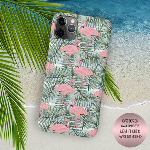 Funda Para iPhone 15 Pro Max Lindos flamencos rosa sonrojado patrón de arte de