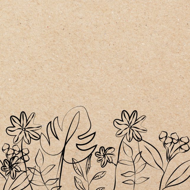 Funda De Case-Mate Para iPhone  Line Art on Kraft Paper  (Line art)