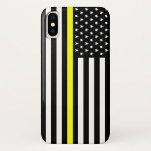 Funda Para iPhone XS Línea amarilla fina bandera del despachador