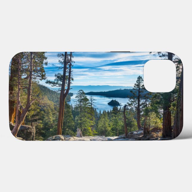 Funda De Case-Mate Para iPhone Línea costera | Bahía Esmeralda, Lago Tahoe, Calif (Reverso (Horizontal))
