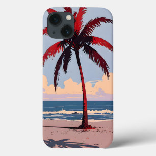 Funda Para iPhone 13 Línea costera de Crimson