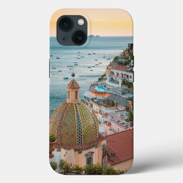 Funda De Case-Mate Para iPhone Línea costera | Positano, Costa Amalfitana, Italia (Reverso )