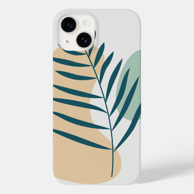 Funda De Case-Mate Para iPhone Línea de follaje con forma abstracta (Reverso )