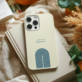 Funda Para iPhone 13 Línea minimalista del Arco Azul Boho