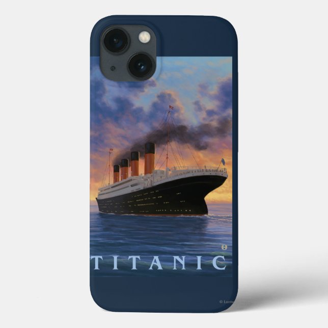 Funda De Case-Mate Para iPhone Línea Titanic SceneWhite Star (Reverso)