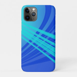 Funda Para iPhone 11 Pro Líneas abstractas azules y Verde azuladas