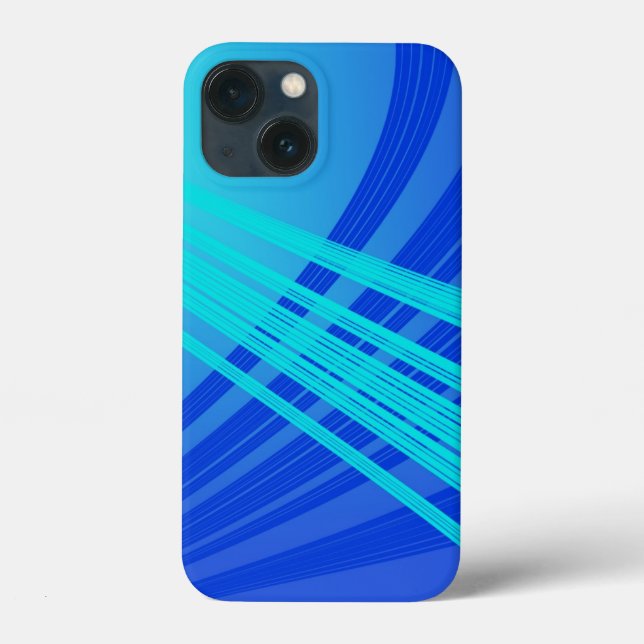 Funda De Case-Mate Para iPhone Líneas abstractas azules y Verde azuladas (Reverso )