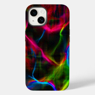 Funda Para iPhone 14 De Case-Mate Líneas abstractas coloridas negras lindas