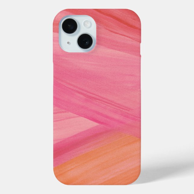 Funda De Case-Mate Para iPhone Líneas abstractas rosadas Patrón de acuarela moder (Reverso )