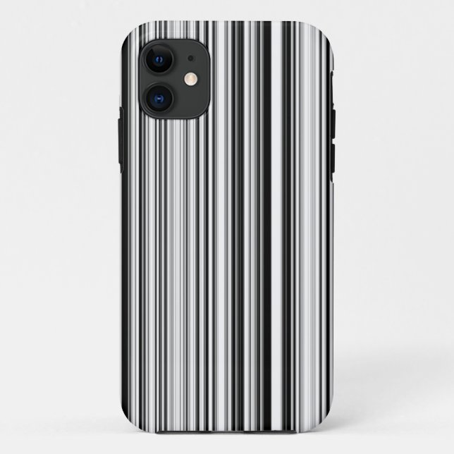 Funda De Case-Mate Para iPhone Líneas blancos y negros (Reverso)
