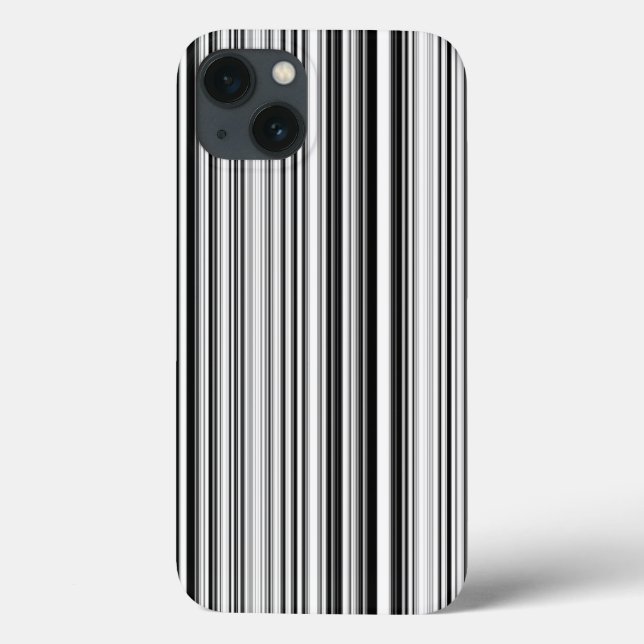 Funda De Case-Mate Para iPhone Líneas blancos y negros (Reverso)