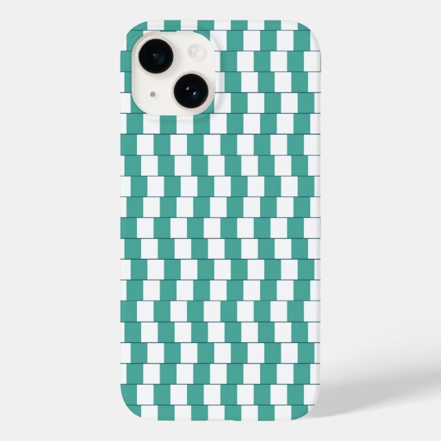 Funda De Case-Mate Para iPhone Líneas confusas turquesa (Reverso )