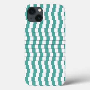 Funda Para iPhone 13 Líneas confusas turquesa