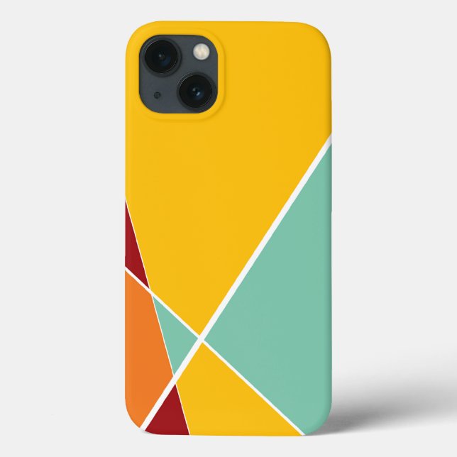 Funda De Case-Mate Para iPhone Líneas cruzadas geométricas modernas caso tropical (Reverso)