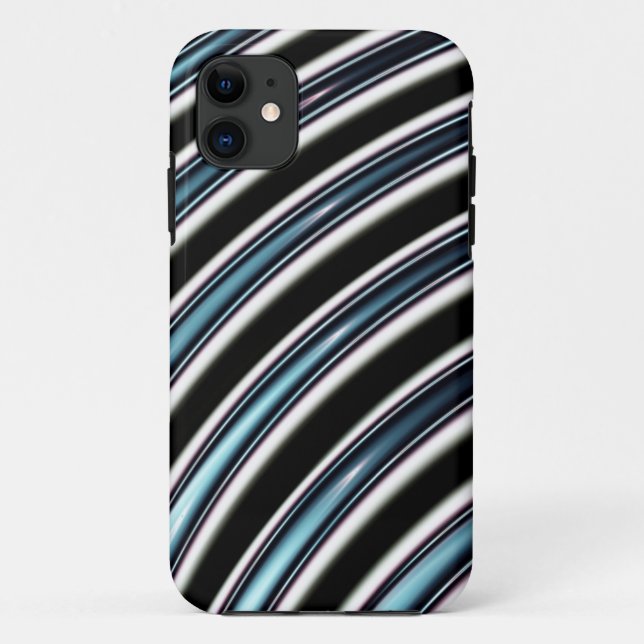 Funda De Case-Mate Para iPhone Líneas curvadas cerca para arriba de un fractal (Reverso)