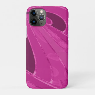 Funda Para iPhone 11 Pro Líneas curvadas de seda abstractas en rosa