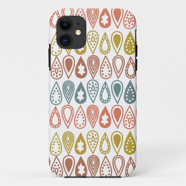 Funda De Case-Mate Para iPhone Líneas de Boho (Reverso)