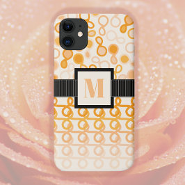 Funda Para iPhone 11 Líneas de bucle con paisajes híbridos - Naranja Om