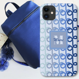Funda Para iPhone 11 Líneas de bucle - Estuche de teléfono Ombre azul