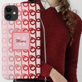 Funda Para iPhone 11 Líneas de bucle - Estuche de teléfono Ombre rojo a