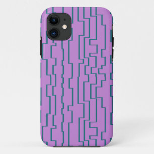 Funda Para iPhone 11 Líneas de circuito azul verde
