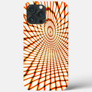 Funda Para iPhone 13 Pro Max Líneas de naranja cruzadas torcidas formando círcu