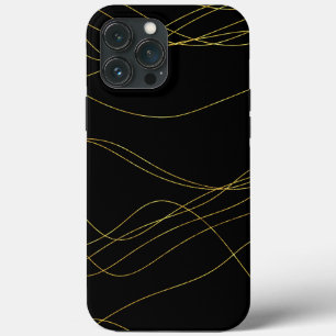 Funda Para iPhone 13 Pro Max Líneas de oro clásicas