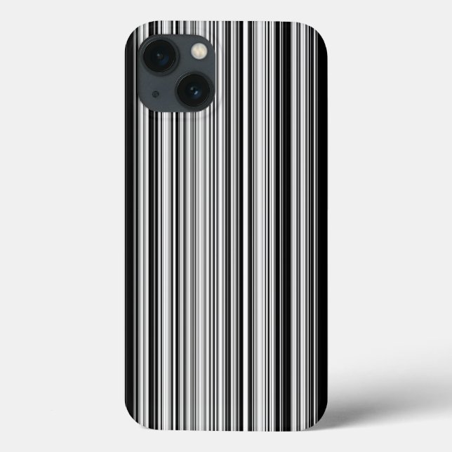 Funda De Case-Mate Para iPhone Líneas en blanco y negro (Reverso)