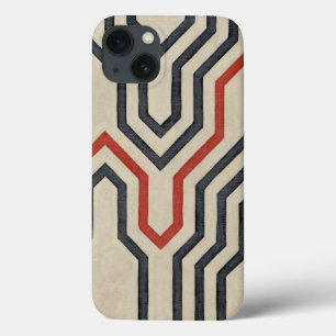 Funda Para iPhone 13 Líneas gráficas azul y Naranja