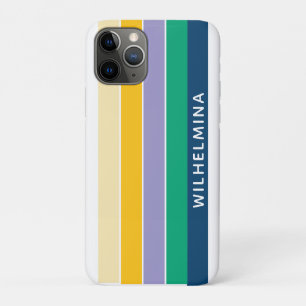 Funda Para iPhone 11 Pro Líneas personalizadas de 5 colores
