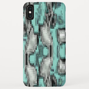 Funda Para iPhone XS Max Líneas pixeladas cruzadas formando cuadrados abstr