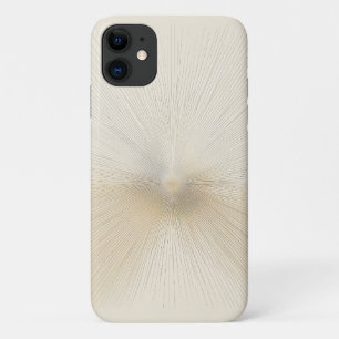 Funda Para iPhone 11 Líneas Radiales Doradas Minimalistas Modernas - El
