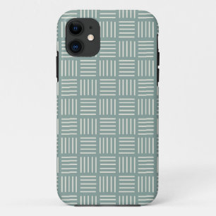 Funda Para iPhone 11 Líneas verdes al cuadrado