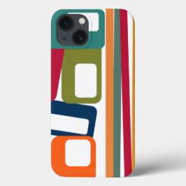 Funda Para iPhone 13 Líneas y Rectángulos 