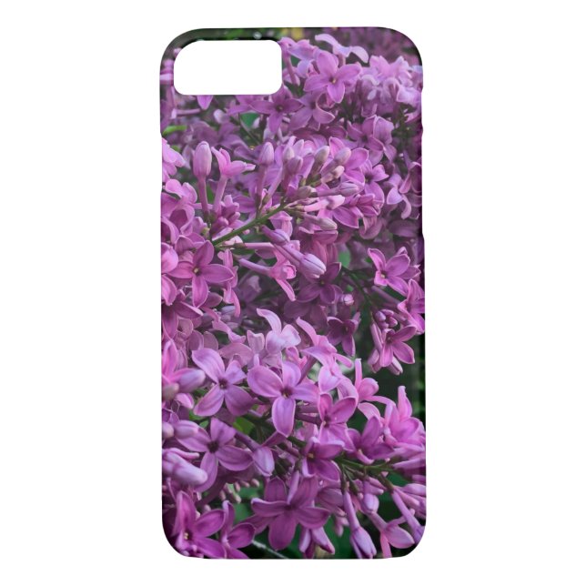 Funda De Case-Mate Para iPhone Línlacas rosadas púrpura | foto floral rosa románt (Reverso)